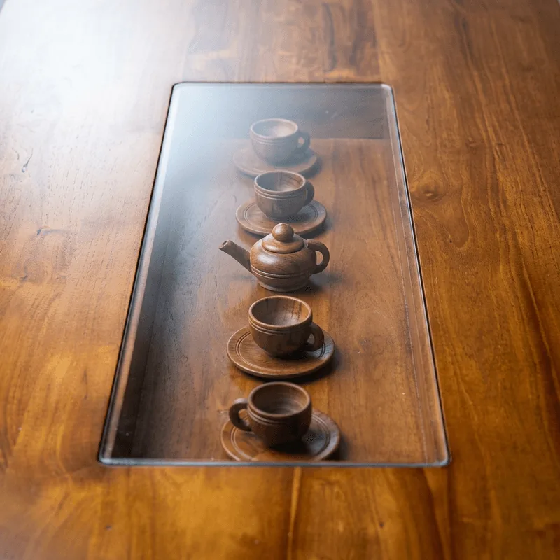 Teak Tray Plane Dining Table thumbnail 2